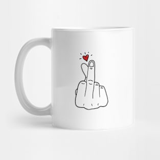 Middle Finger Heart Mug